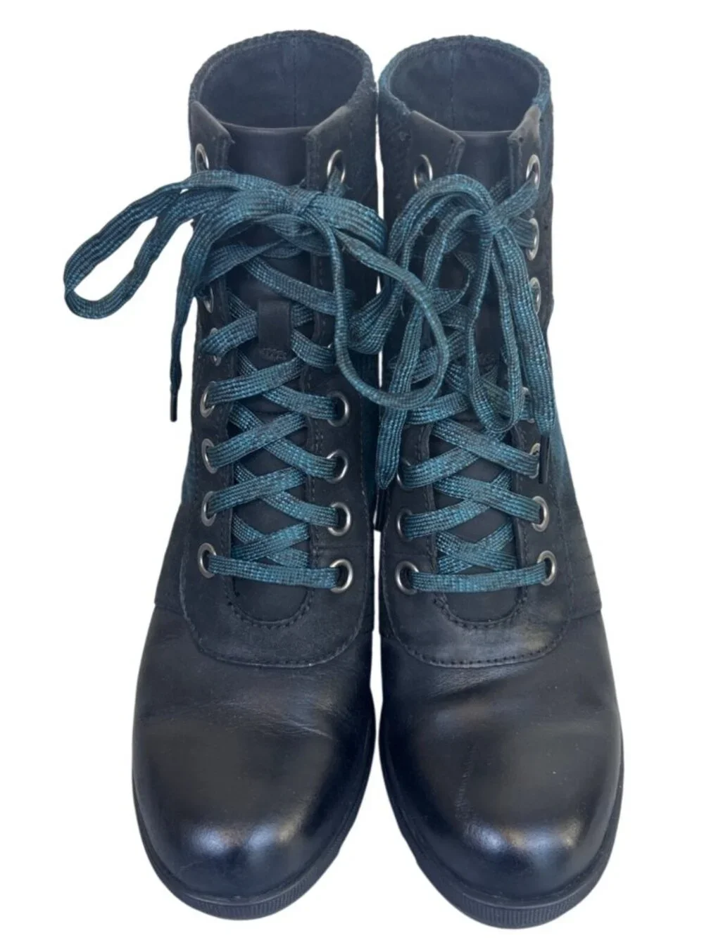 Sorel Lexie Wedge Boots Women's 7 Green Plaid Lace Up Winter Boot Waterproof